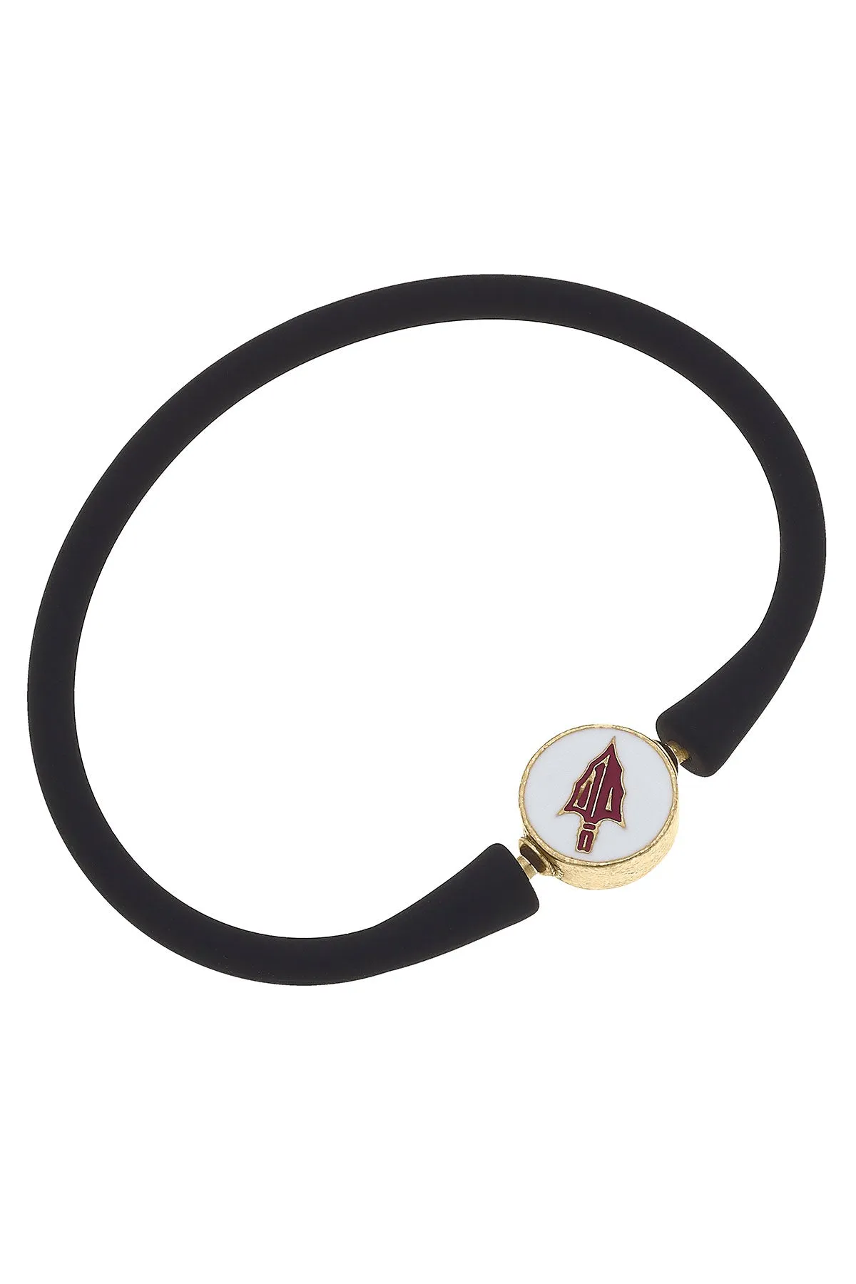 Florida State Seminoles Enamel Silicone Bali Bracelet in Black - FINAL SALE sold by Canvas Style