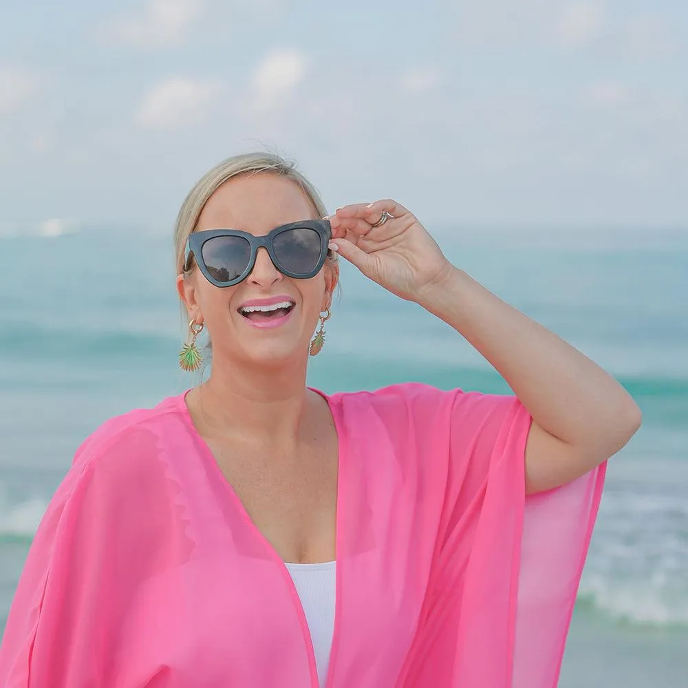 CANVAS Style x @thelovelyflamingo Palm Leaf Drop Hoop Earring in Worn Gold sold by Canvas Style product image thumbnail 2