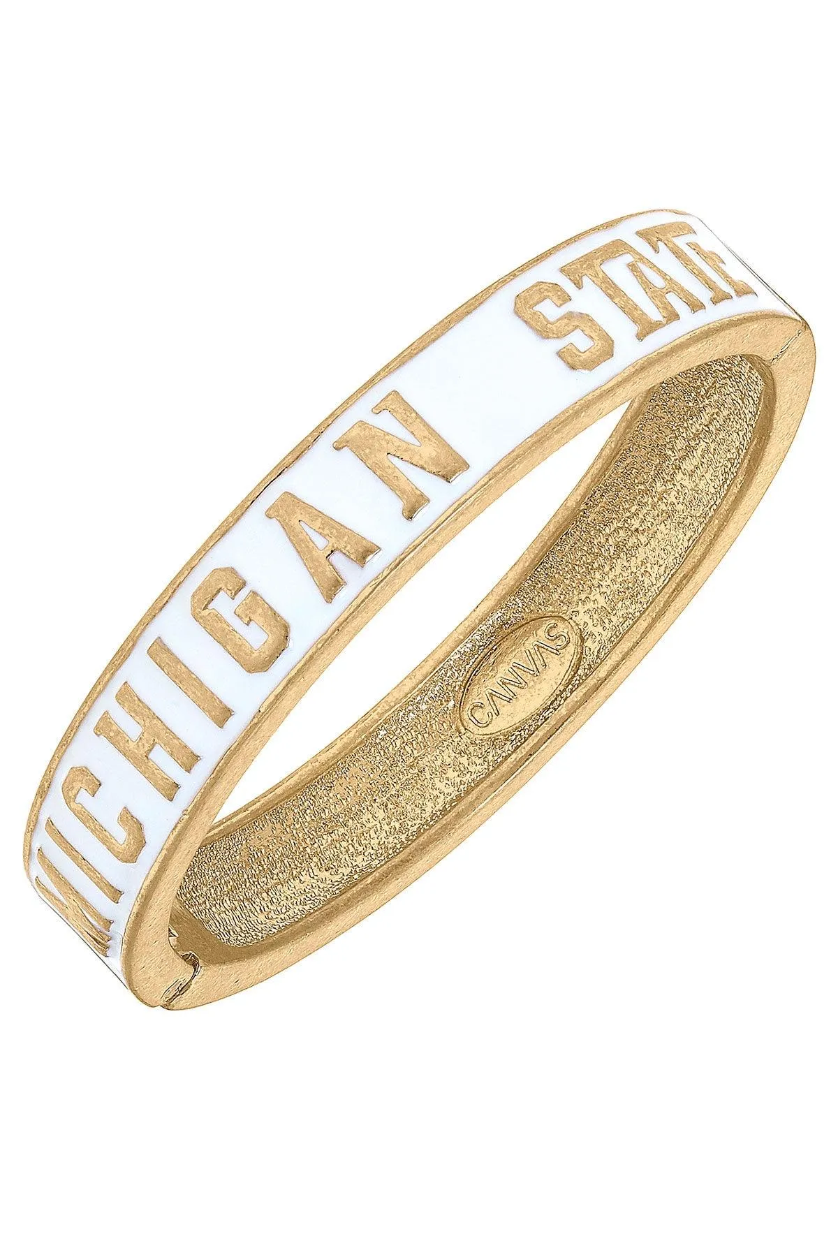 Michigan State Spartans Enamel Hinge Bangle - FINAL SALE sold by Canvas Style