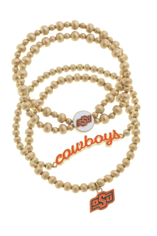 Oklahoma State Cowboys Ball Bead Stretch Bracelet Stack sold by Canvas Style