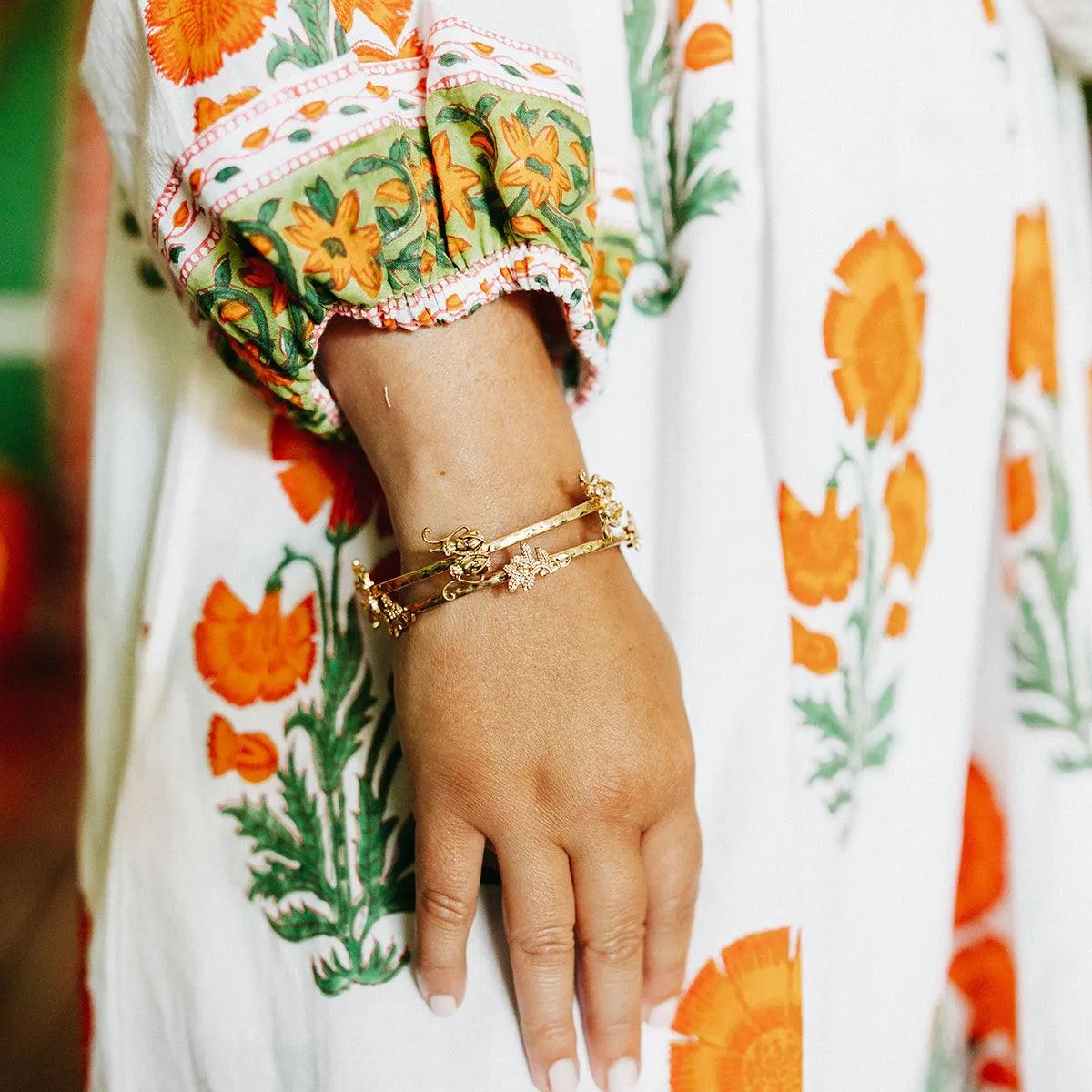 Taylor Monkey Bangle in Worn Gold sold by Canvas Style product image thumbnail 2