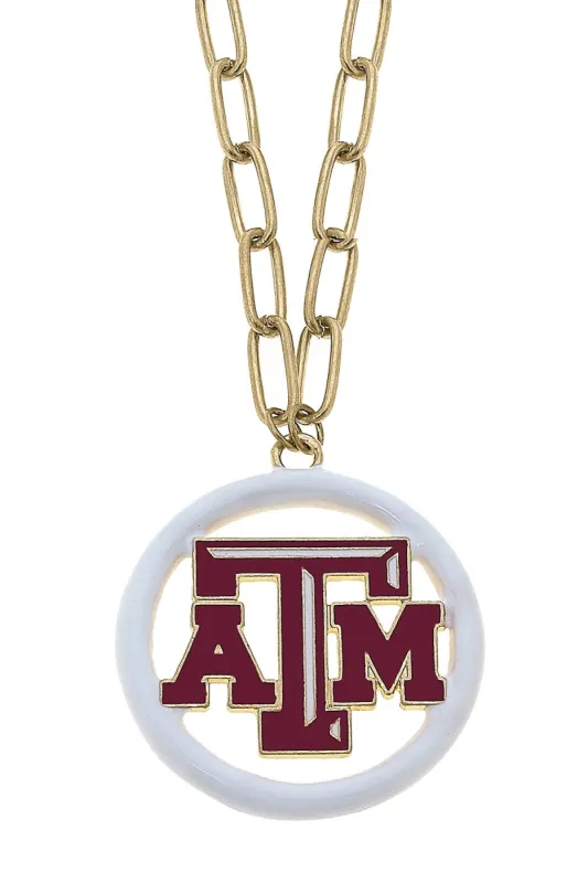 Texas A&M Aggies Logo Enamel Medallion 32" Necklace sold by Canvas Style