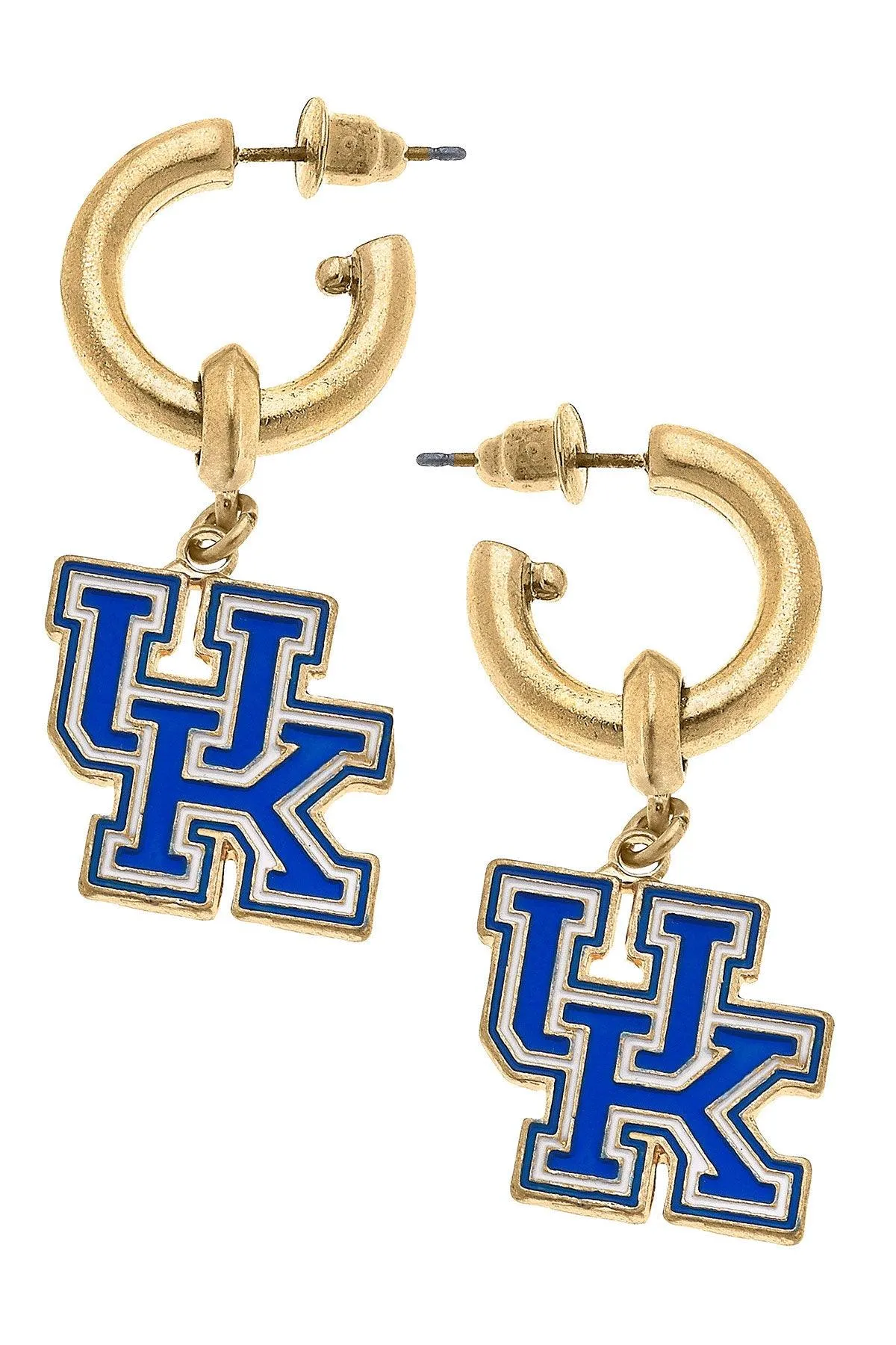 Kentucky Wildcats Enamel Drop Hoop Earrings sold by Canvas Style