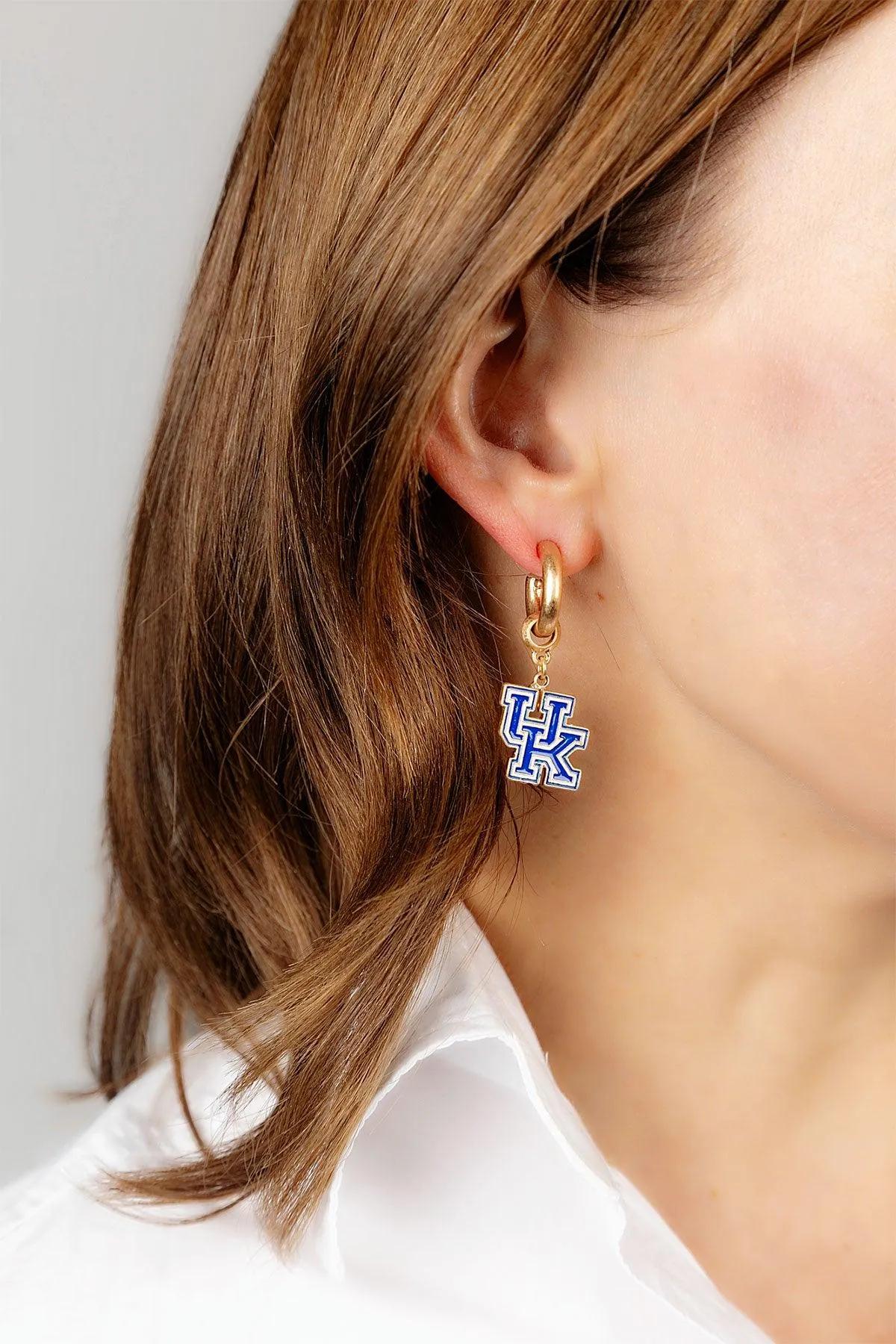 Kentucky Wildcats Enamel Drop Hoop Earrings sold by Canvas Style product image thumbnail 2