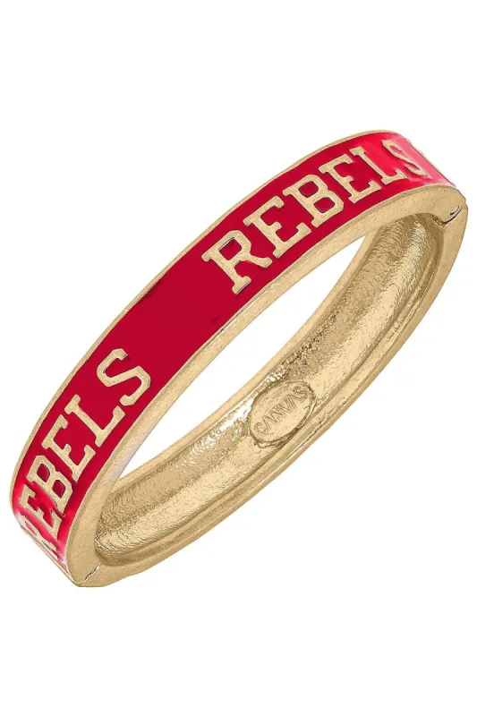 Ole Miss Rebels Enamel Hinge Bangle - FINAL SALE sold by Canvas Style