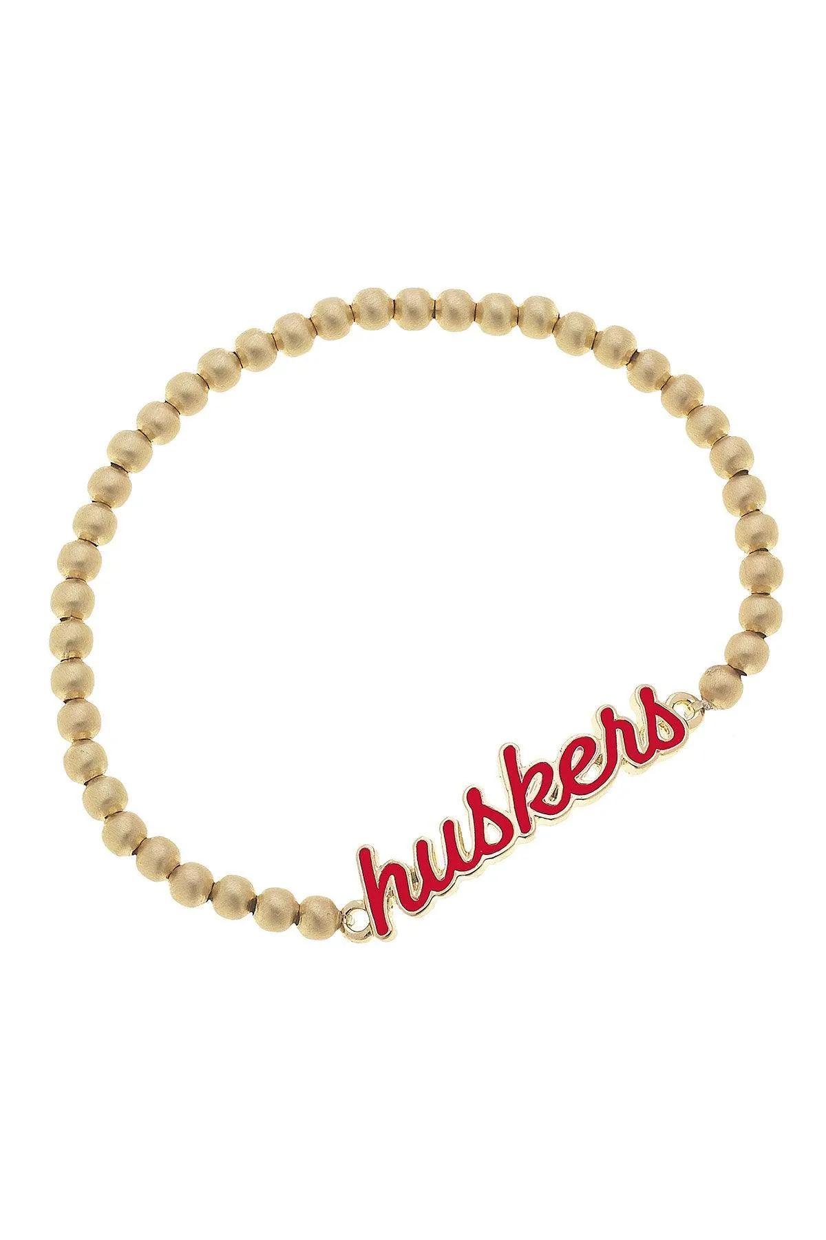 Nebraska Cornhuskers Enamel Script Stretch Bracelet sold by Canvas Style