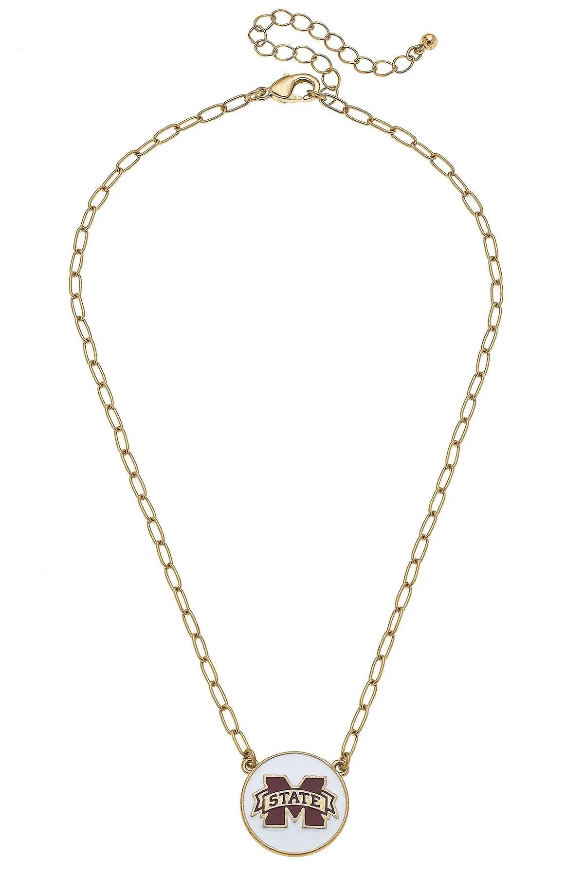 Mississippi State Bulldogs Enamel Disc Pendant Necklace - FINAL SALE sold by Canvas Style product image thumbnail 3