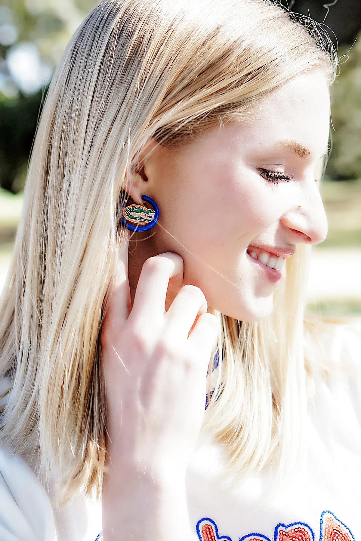 Florida Gators Enamel Logo Earrings sold by Canvas Style product image thumbnail 2