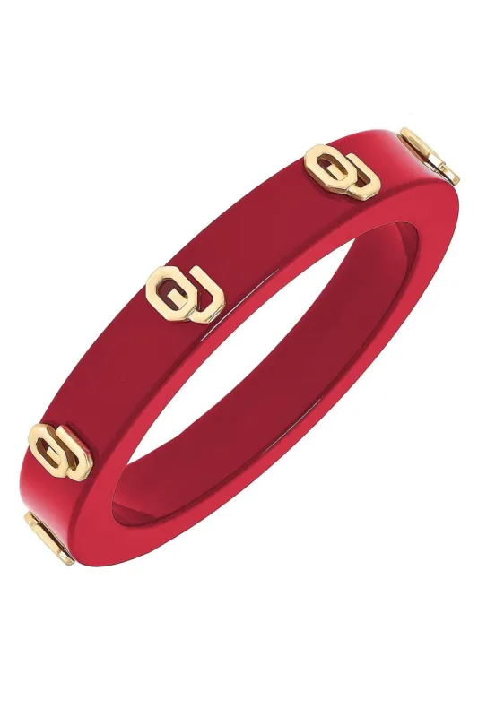 Oklahoma Sooners Resin Logo Bangle - FINAL SALE sold by Canvas Style