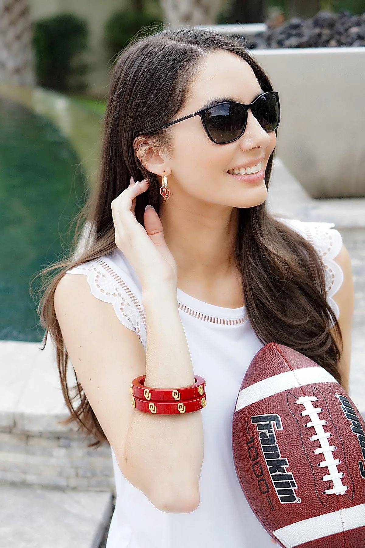 Oklahoma Sooners Resin Logo Bangle - FINAL SALE sold by Canvas Style product image thumbnail 2