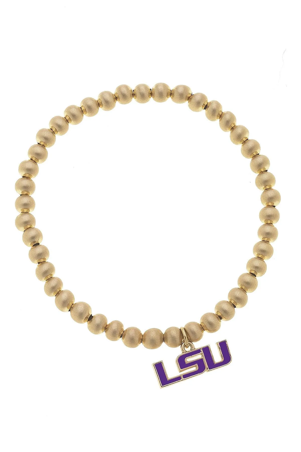 LSU Tigers Ball Bead Stretch Bracelet sold by Canvas Style