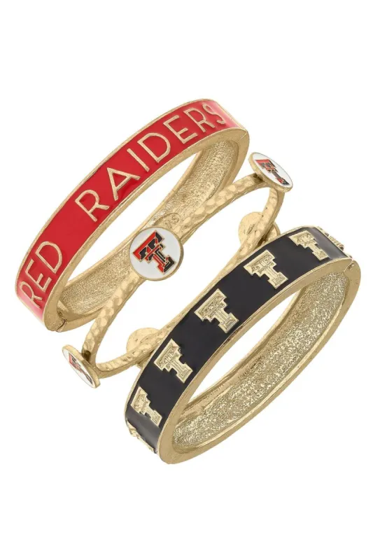 Texas Tech Red Raiders Enamel Bangle Stack (Set of 3) sold by Canvas Style