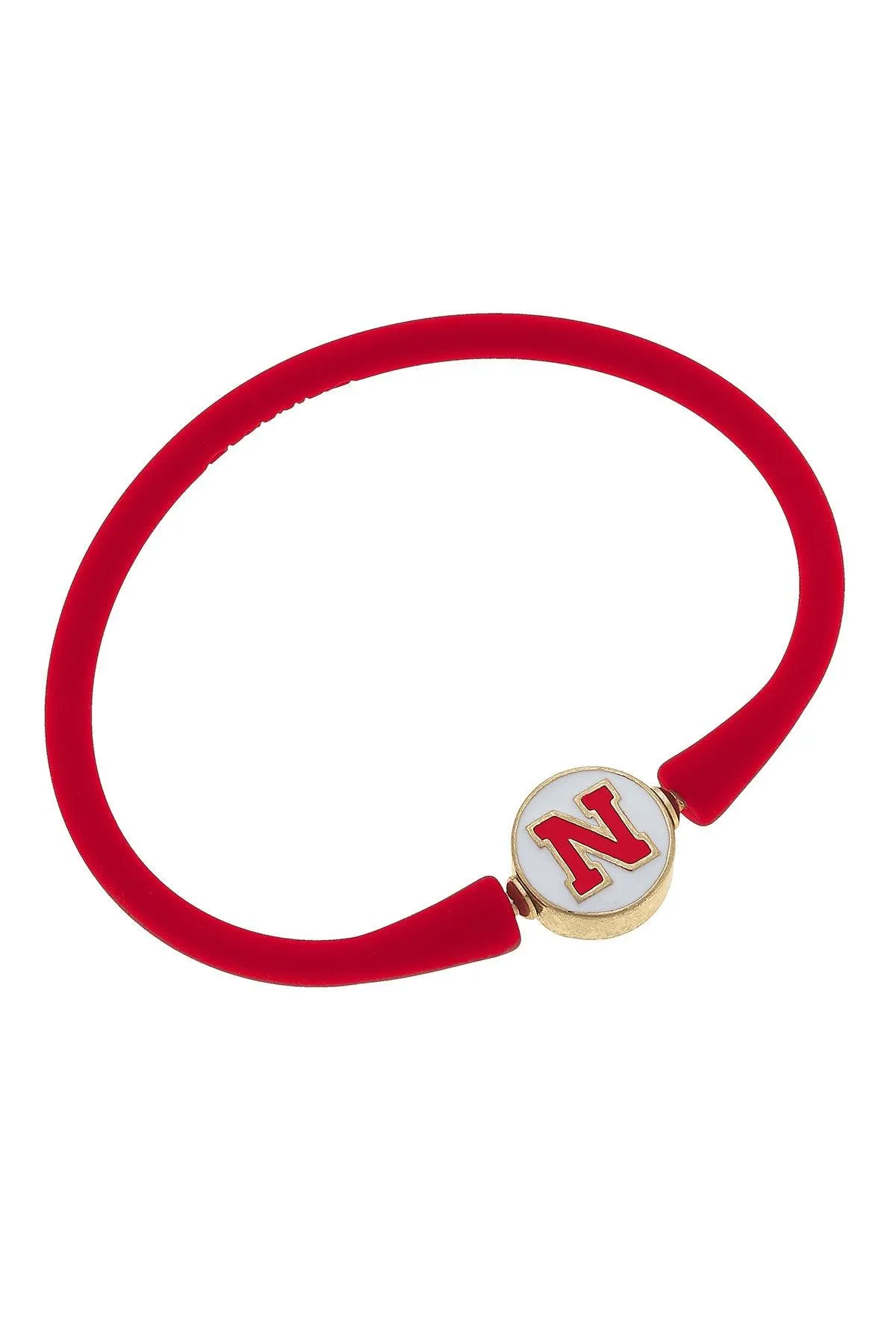 Nebraska Cornhuskers Enamel Silicone Bali Bracelet in Red - FINAL SALE sold by Canvas Style