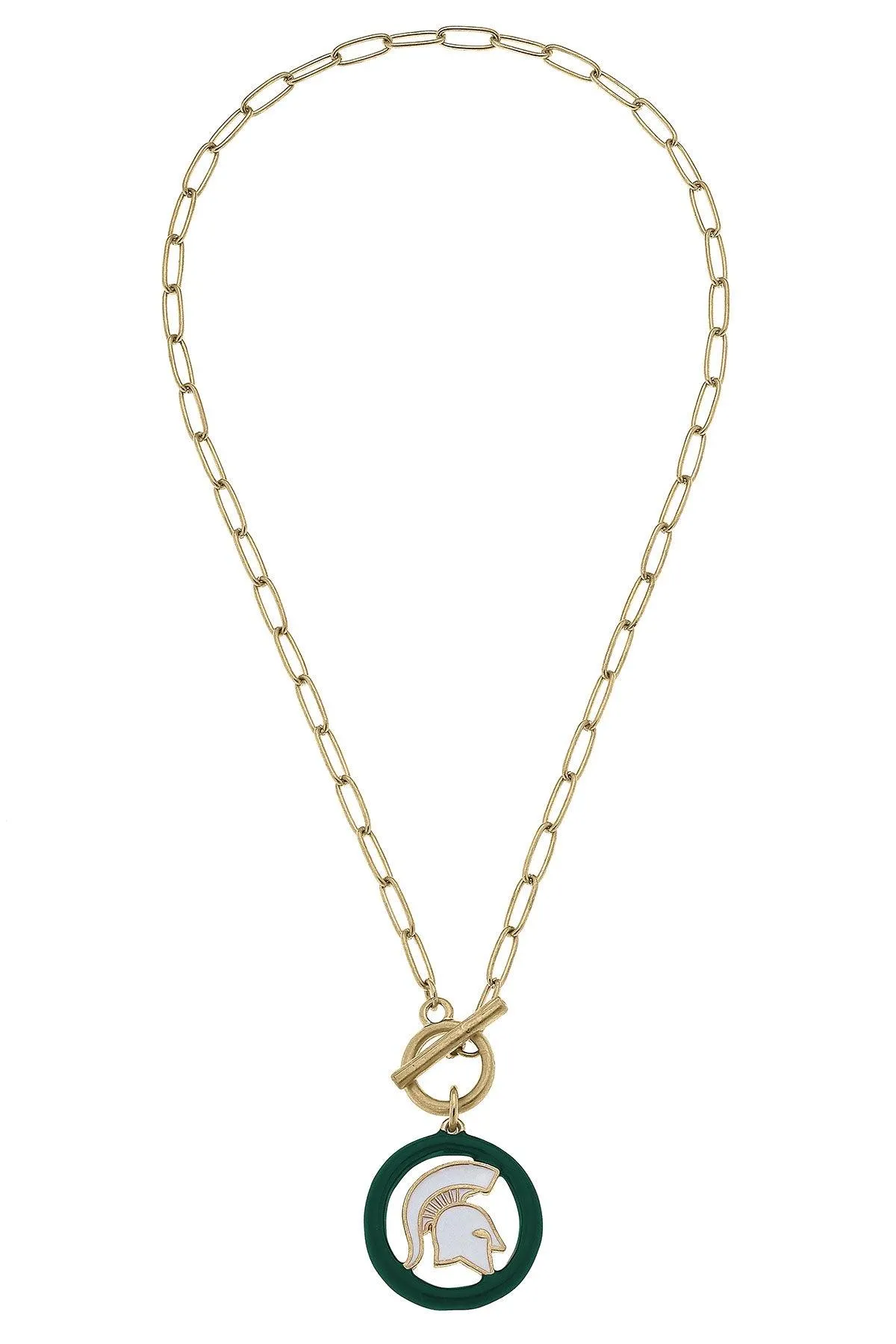 Michigan State Spartans Logo Enamel T-Bar 16" Necklace sold by Canvas Style product image thumbnail 2