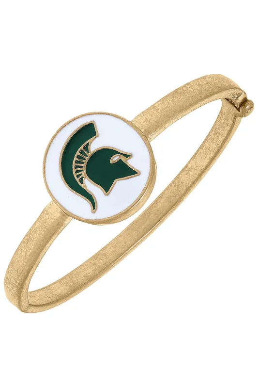 Michigan State Spartans Enamel Statement Hinge Bangle - FINAL SALE sold by Canvas Style