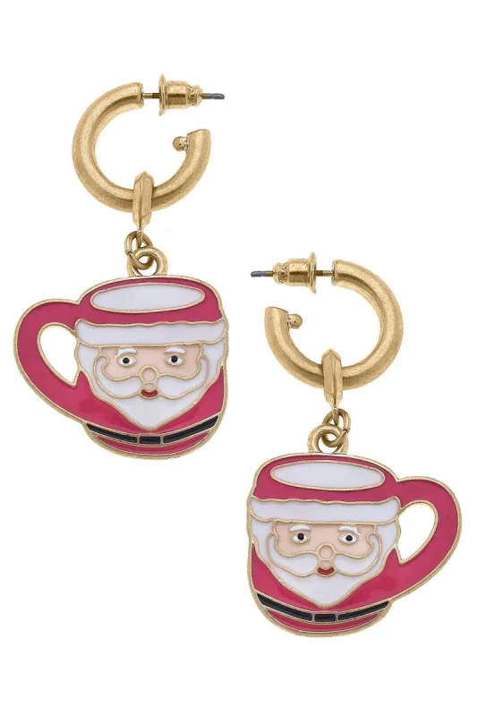 Noelle Santa Mug Earrings sold by Canvas Style