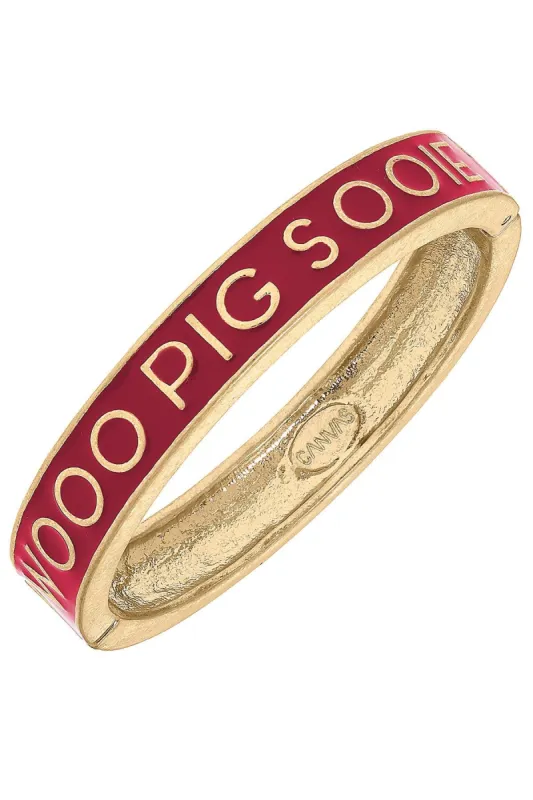 Arkansas Razorbacks Enamel Hinge Bangle sold by Canvas Style