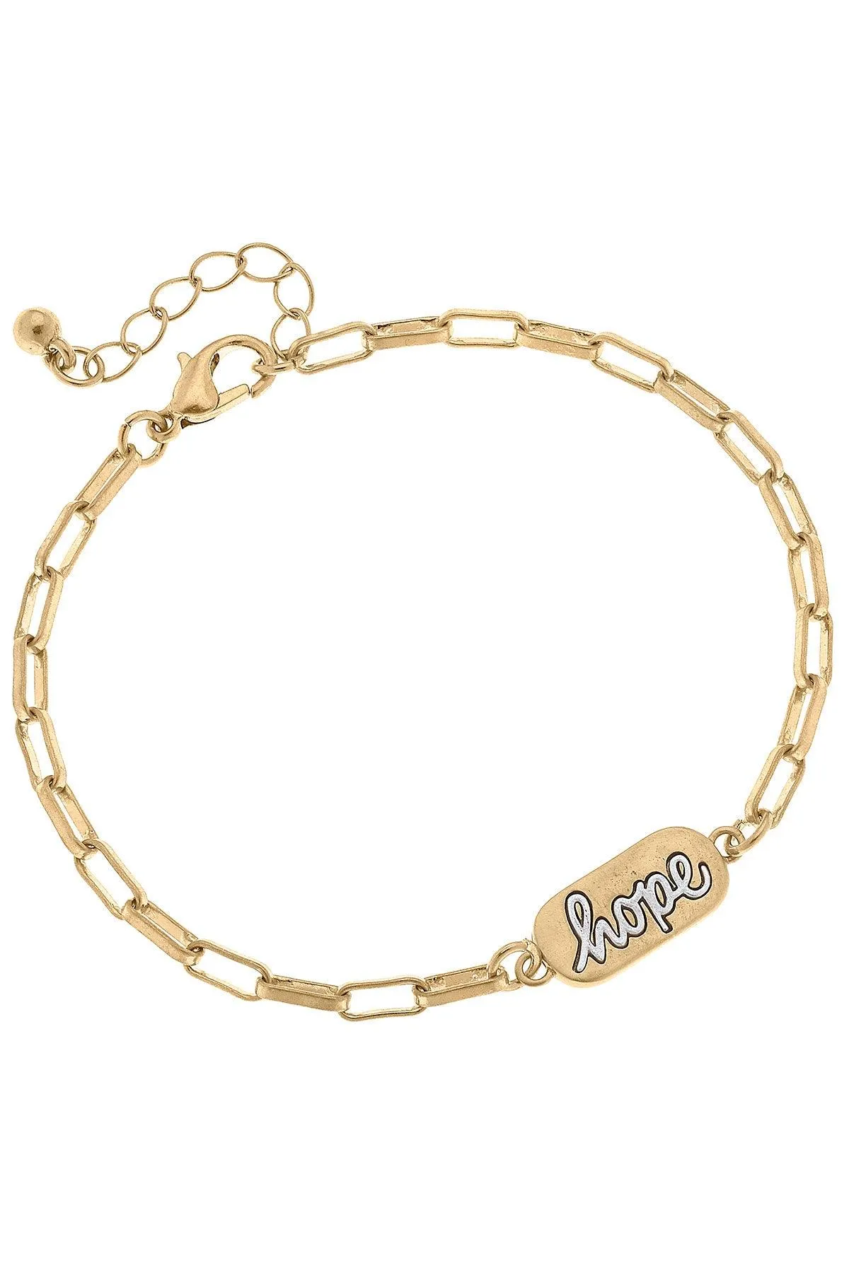 Allison Hope Chain Bracelet in Worn Gold sold by Canvas Style