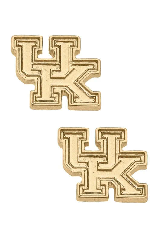Kentucky Wildcats 24K Gold Plated Stud Earrings sold by Canvas Style