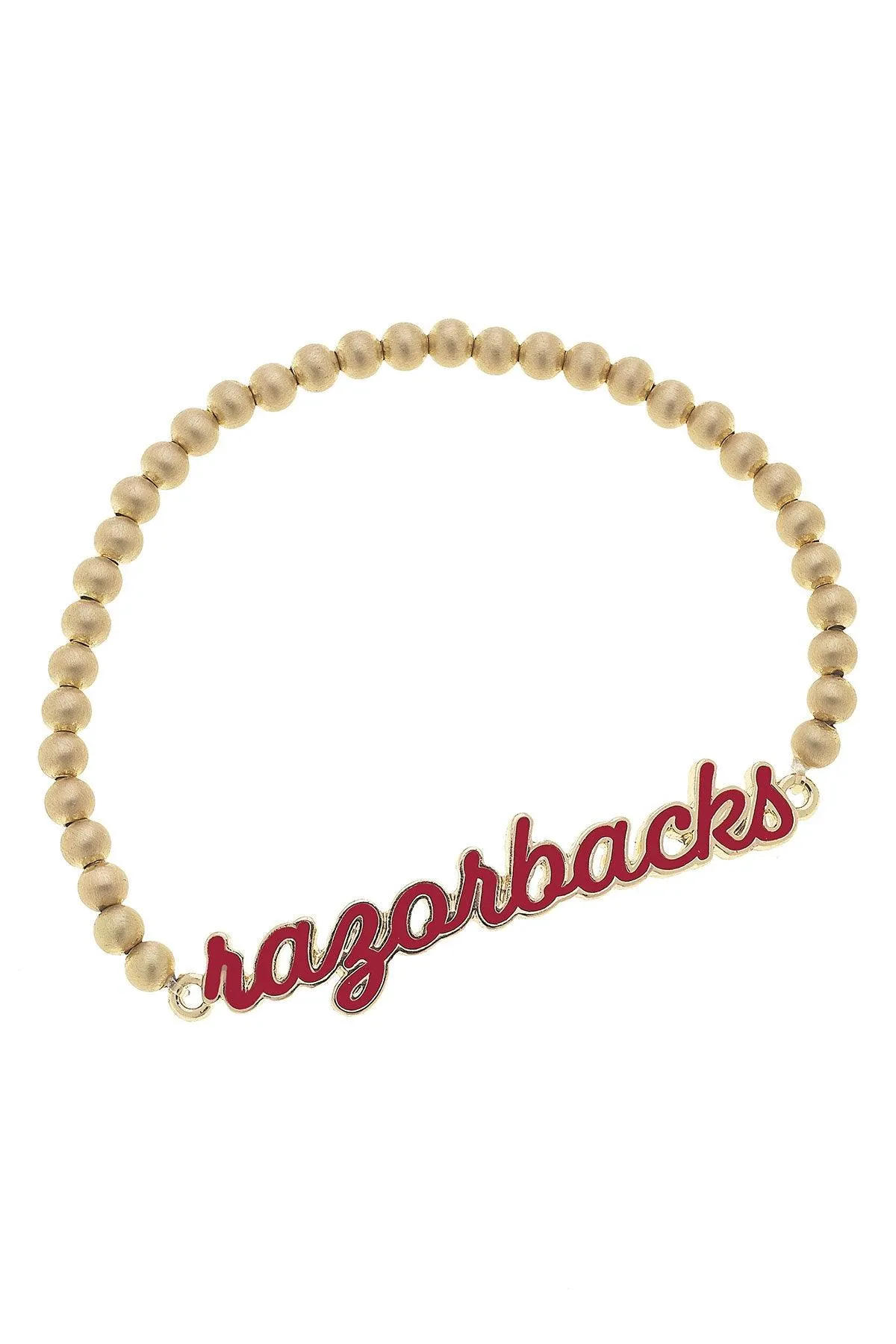 Arkansas Razorbacks Enamel Script Stretch Bracelet sold by Canvas Style