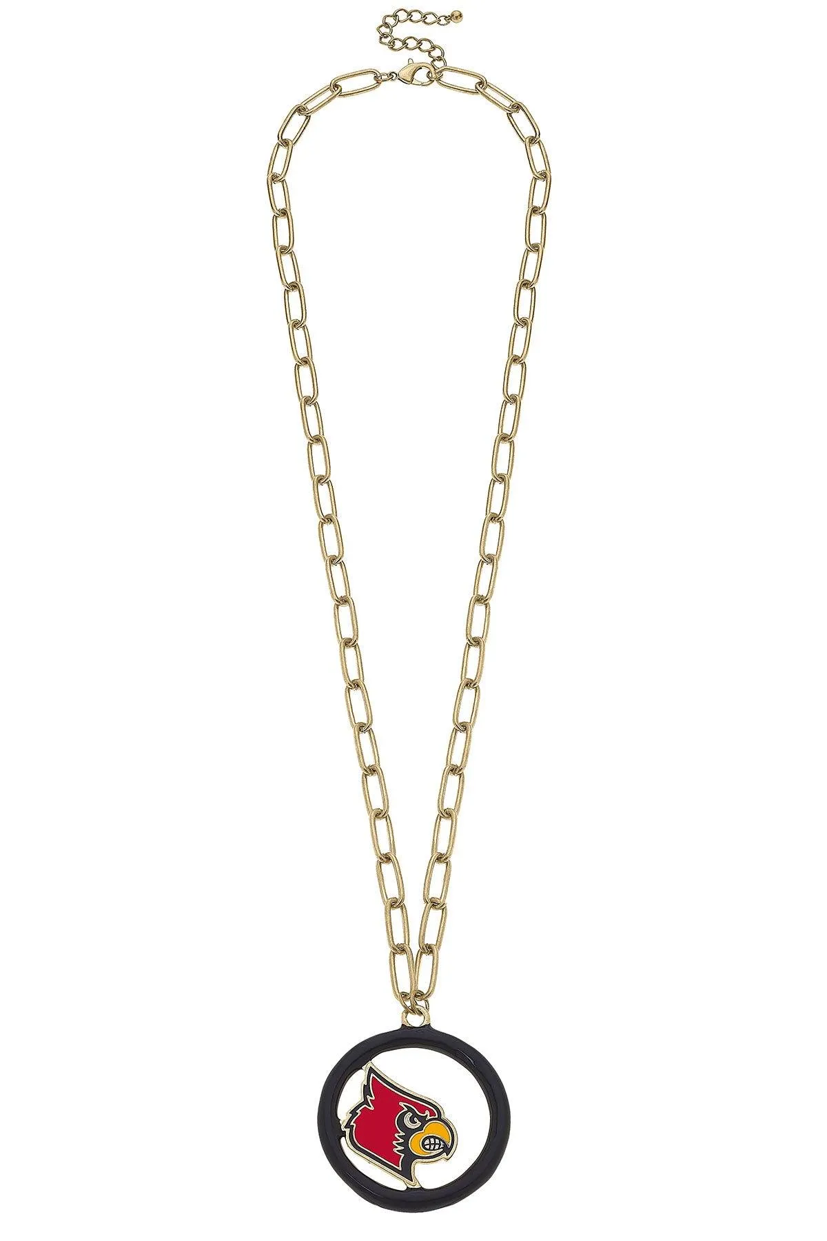 Louisville Cardinals Logo Enamel Medallion 32" Necklace in Red/Black sold by Canvas Style product image thumbnail 2