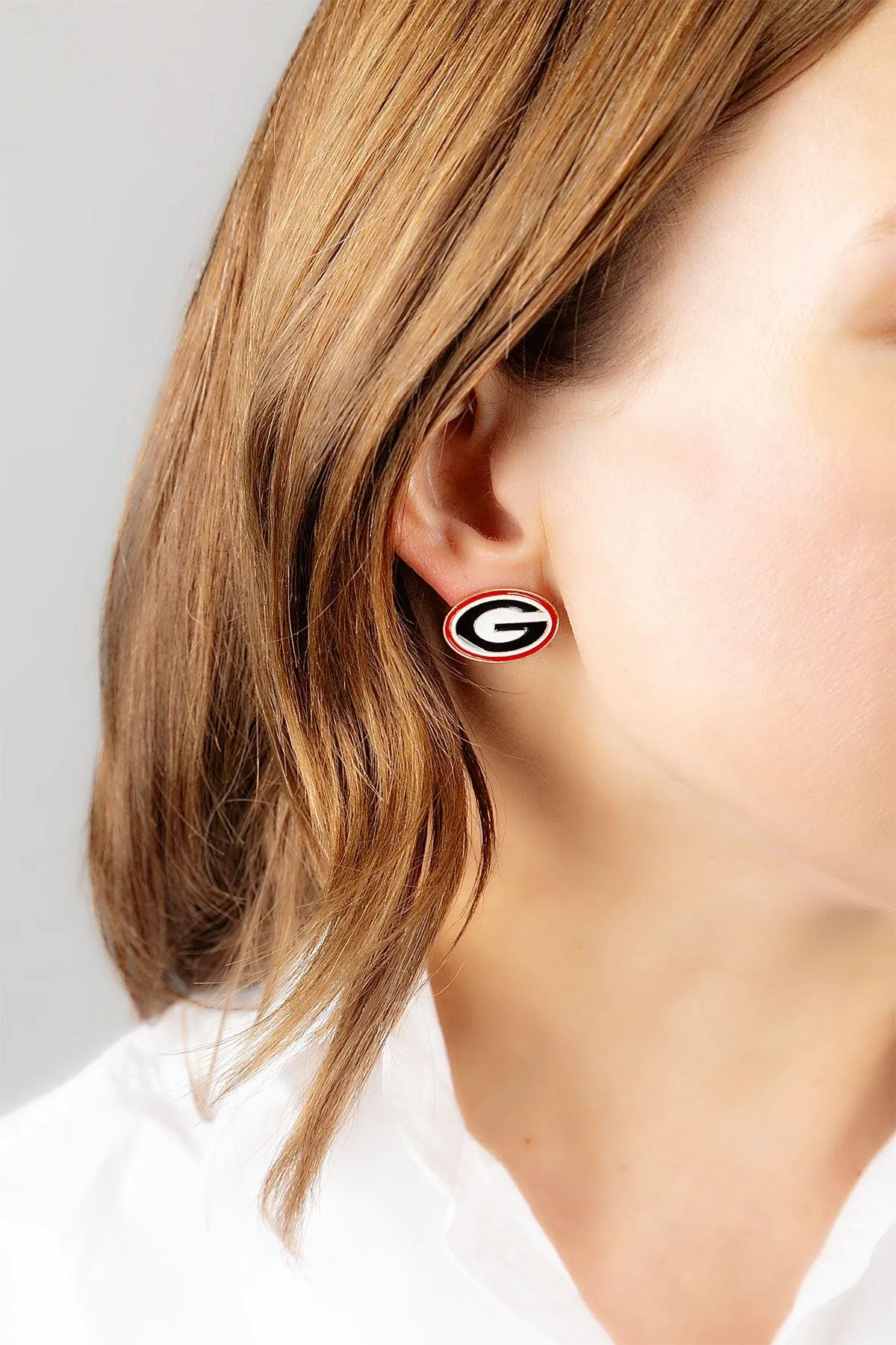 Georgia Bulldogs Enamel Stud Earrings sold by Canvas Style product image thumbnail 2