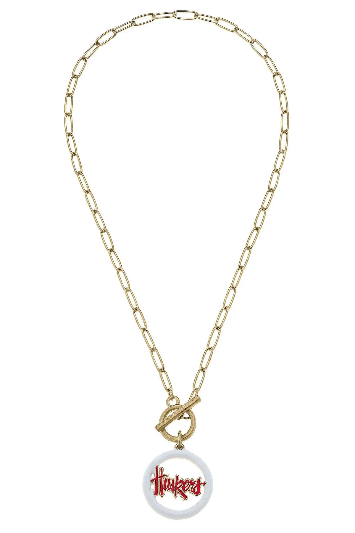 Nebraska Cornhuskers Logo Enamel T-Bar 16" Necklace sold by Canvas Style product image thumbnail 2