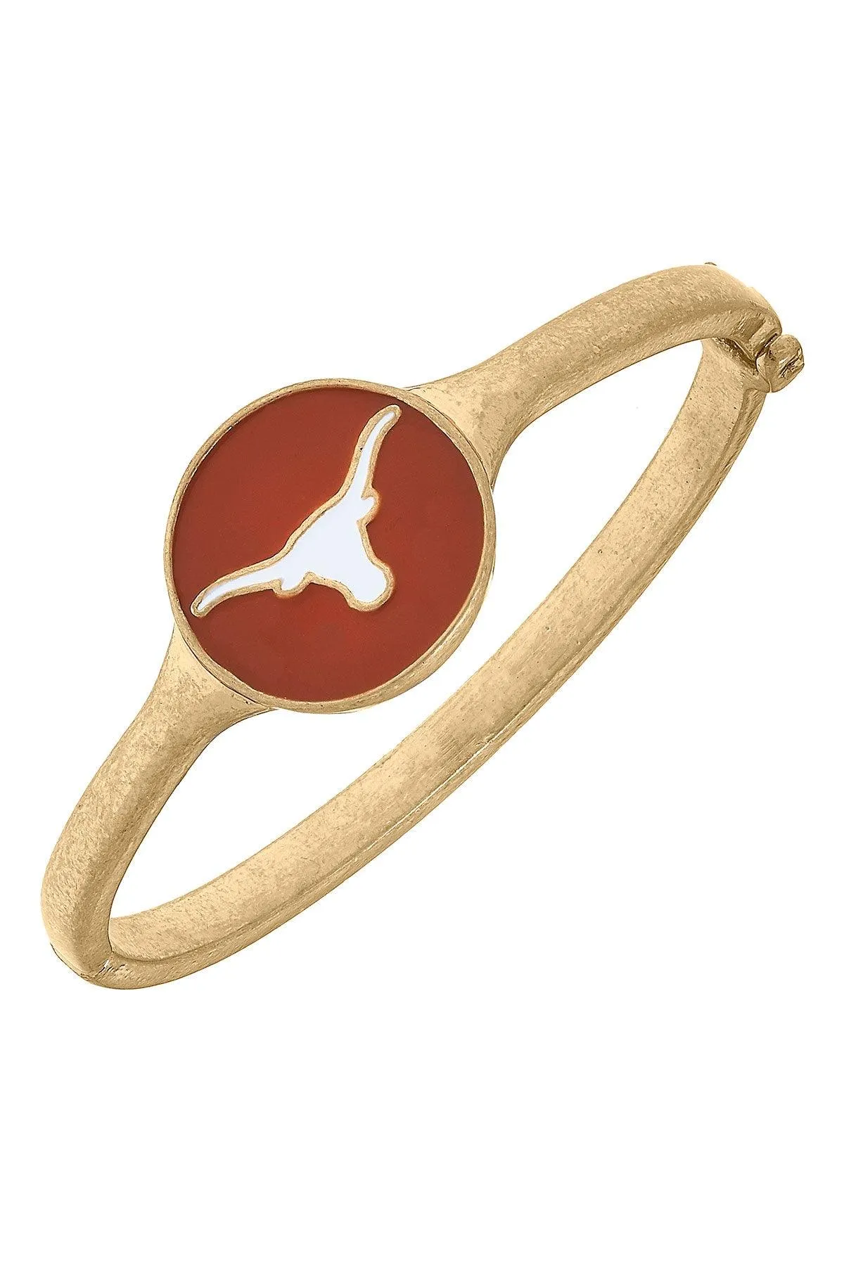 Texas Longhorns Enamel Statement Hinge Bangle - FINAL SALE sold by Canvas Style