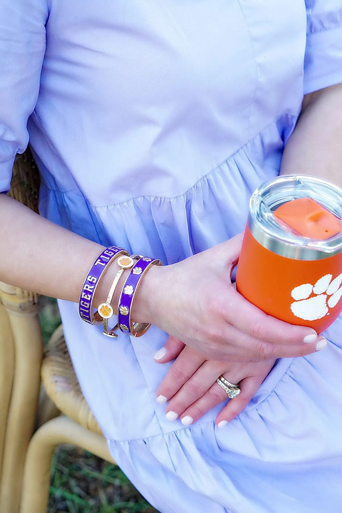Clemson Tigers Enamel Hinge Bangle - FINAL SALE sold by Canvas Style product image thumbnail 3