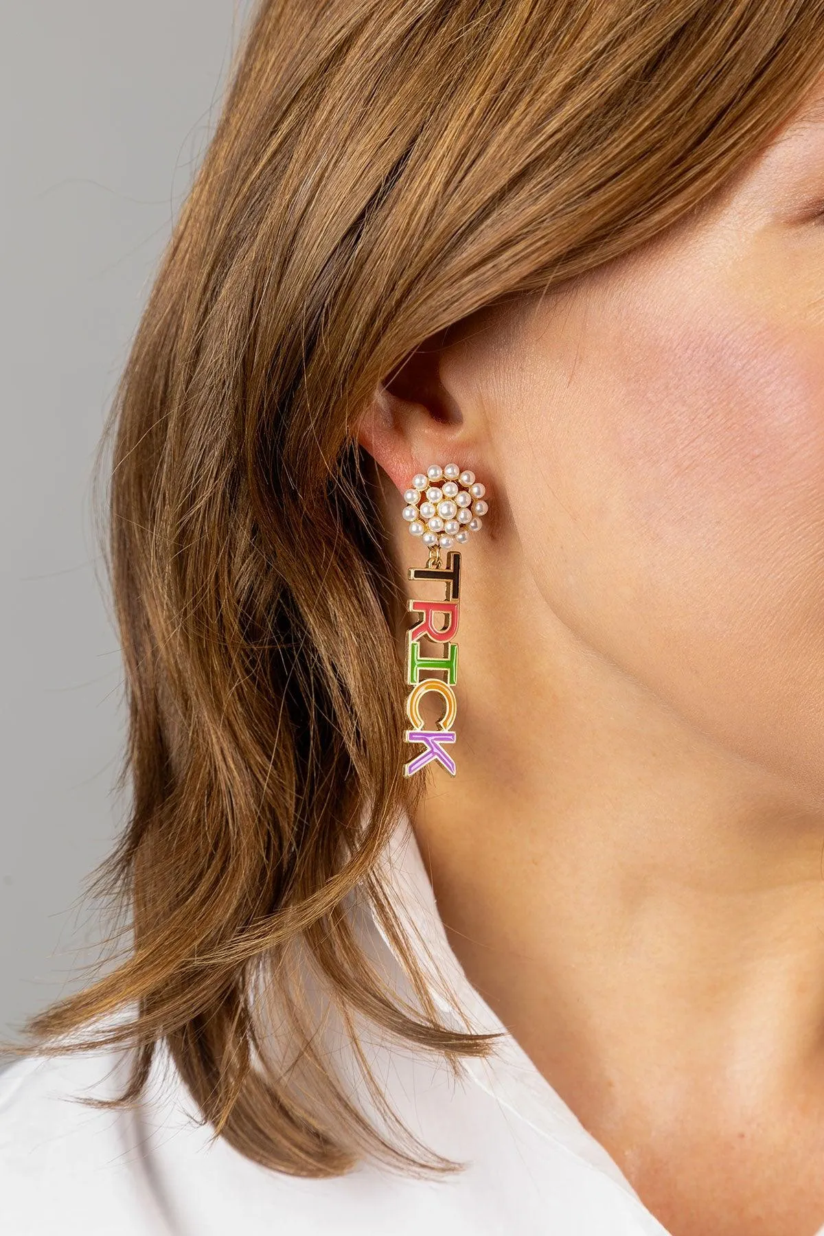 Halloween Enamel Trick Or Treat Earrings in Multi sold by Canvas Style product image thumbnail 2