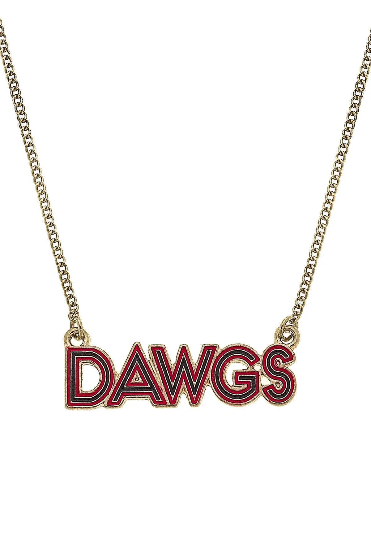 Georgia Bulldogs Outline Enamel Necklace sold by Canvas Style