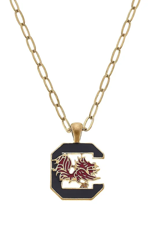 South Carolina Gamecocks Enamel Pendant Necklace - FINAL SALE sold by Canvas Style