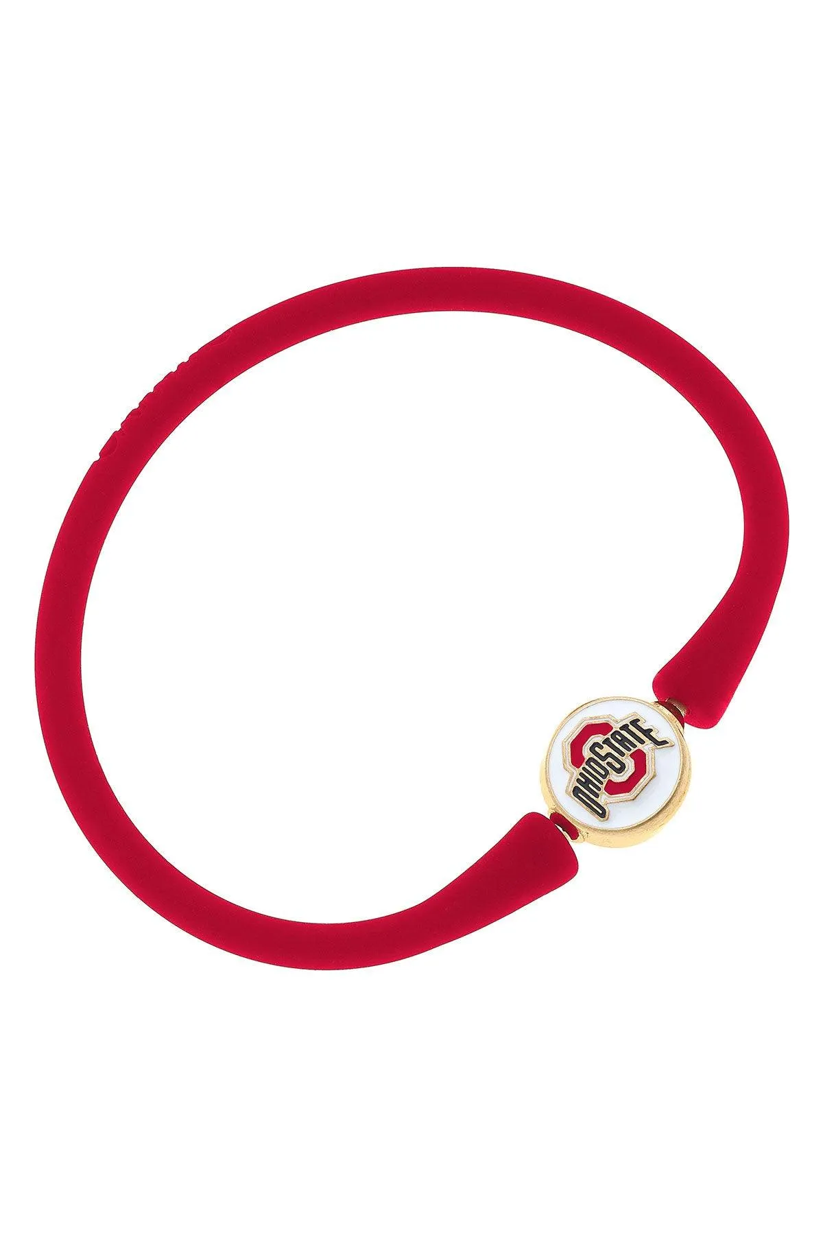 Ohio State Buckeyes Enamel Silicone Bali Bracelet in Scarlet - FINAL SALE sold by Canvas Style