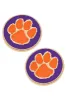 Clemson Tigers Enamel Disc Stud Earrings - FINAL SALE sold by Canvas Style