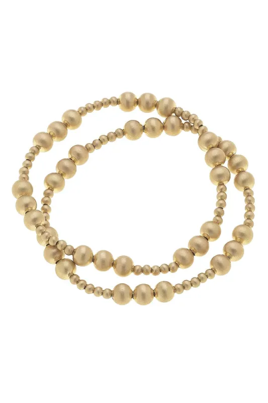 Kimber Ball Bead Stretch Bracelets (Set of 2) sold by Canvas Style