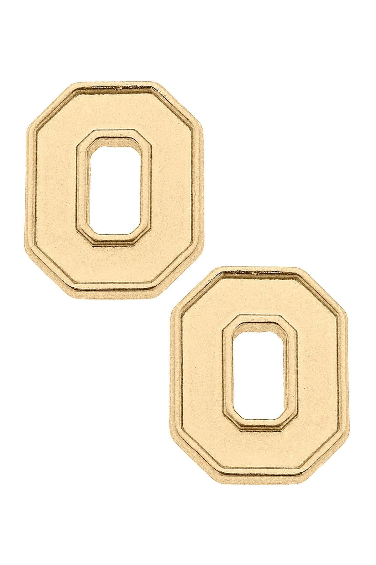 Ohio State Buckeyes 24K Gold Plated Stud Earrings sold by Canvas Style