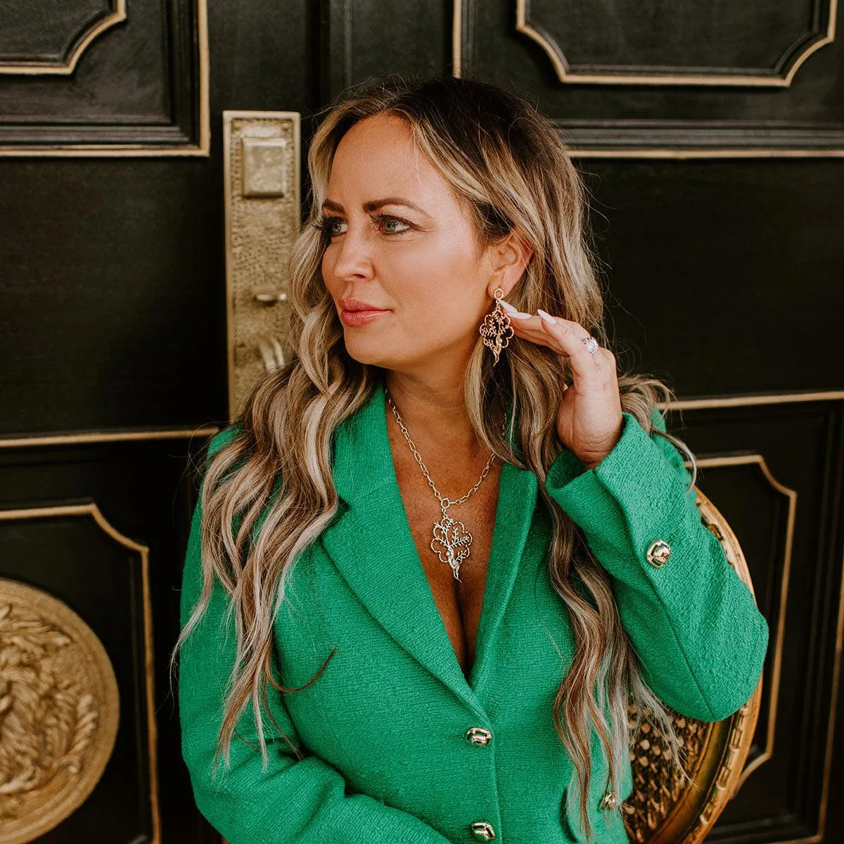 Aurelia Monkey Drop Earrings in Worn Gold sold by Canvas Style product image thumbnail 2