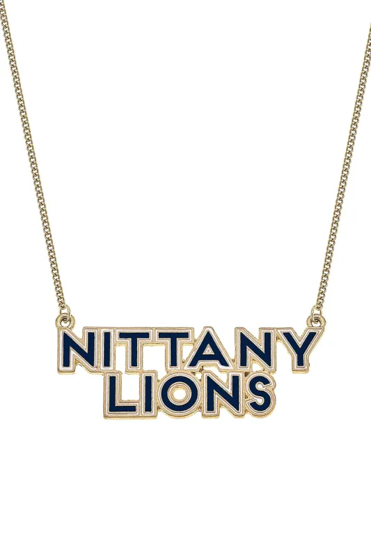 Penn State Nittany Lions Outline Enamel Necklace sold by Canvas Style