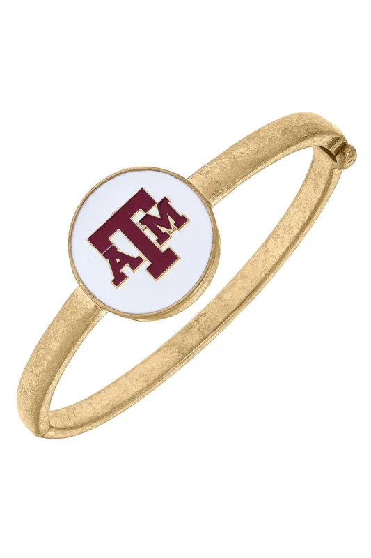 Texas A&M Aggies Enamel Statement Hinge Bangle sold by Canvas Style