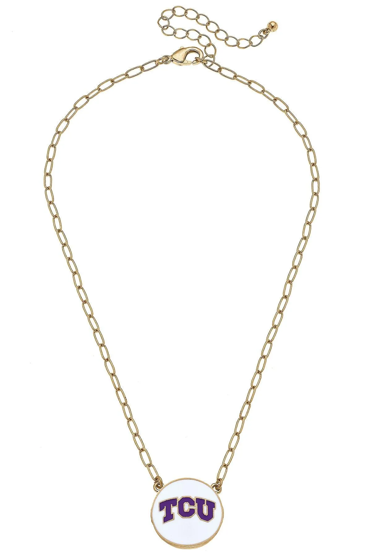 TCU Horned Frogs Enamel Disc Pendant Necklace - FINAL SALE sold by Canvas Style product image thumbnail 3