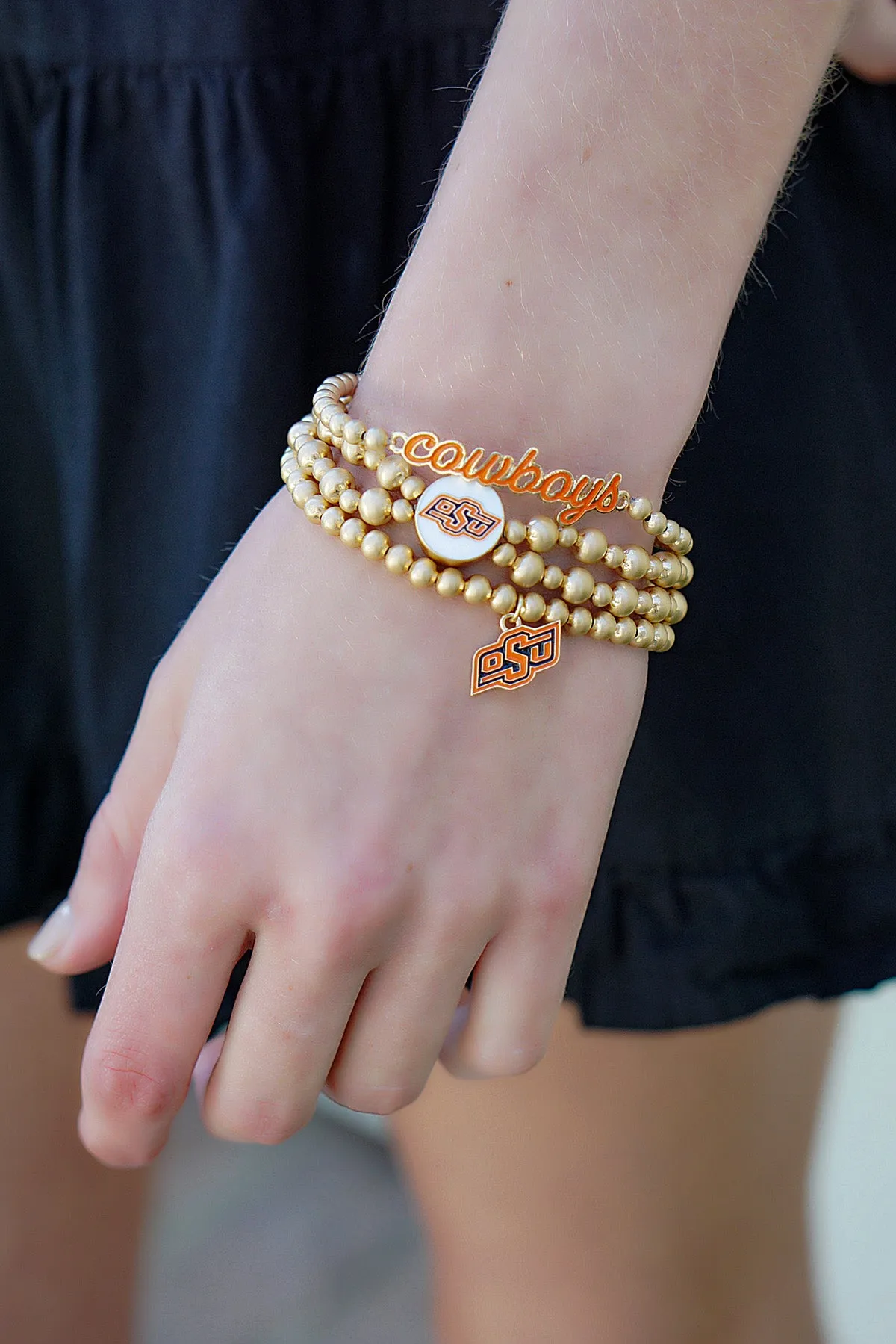 Oklahoma State Cowboys Ball Bead Stretch Bracelet sold by Canvas Style product image thumbnail 2