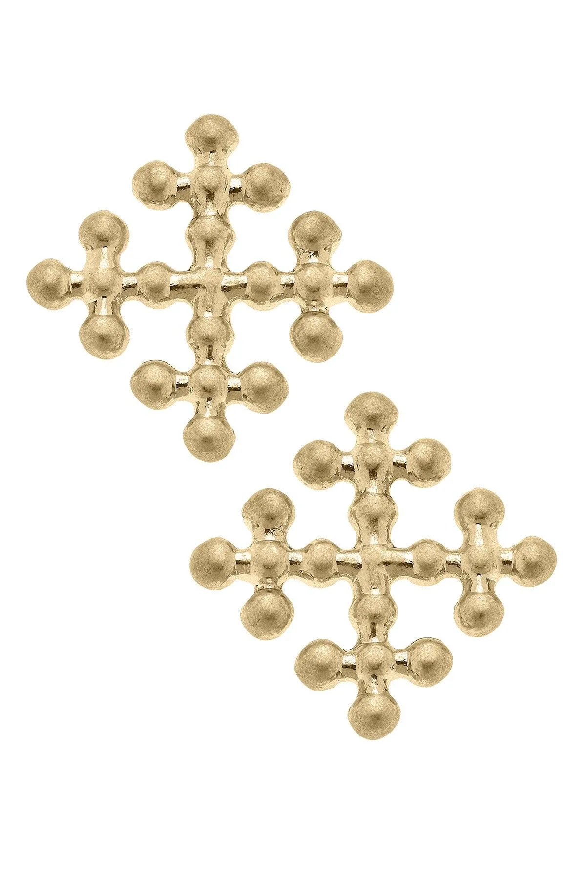 Wren Cross Statement Stud Earrings sold by Canvas Style