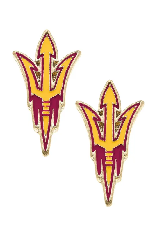 Arizona State Sun Devils Enamel Stud Earrings - FINAL SALE sold by Canvas Style