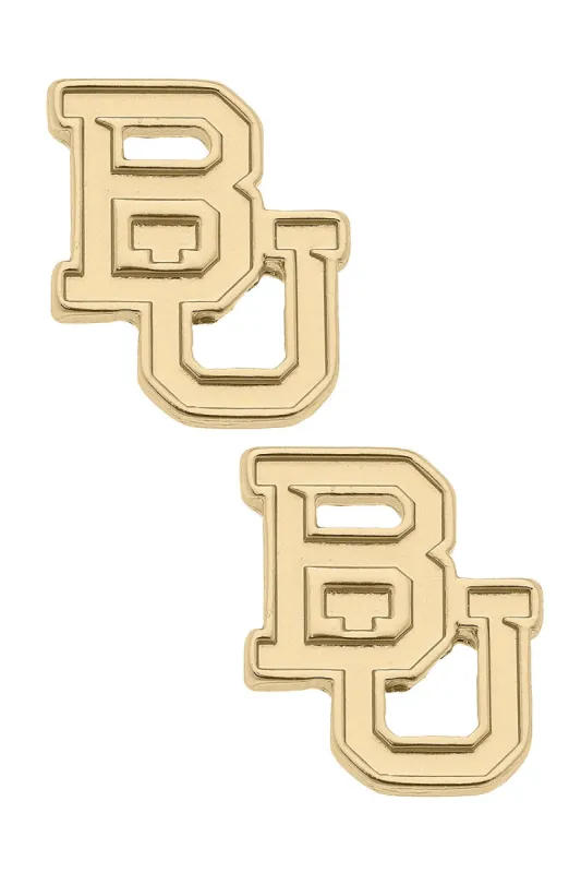 Baylor Bears 24K Gold Plated Stud Earrings sold by Canvas Style