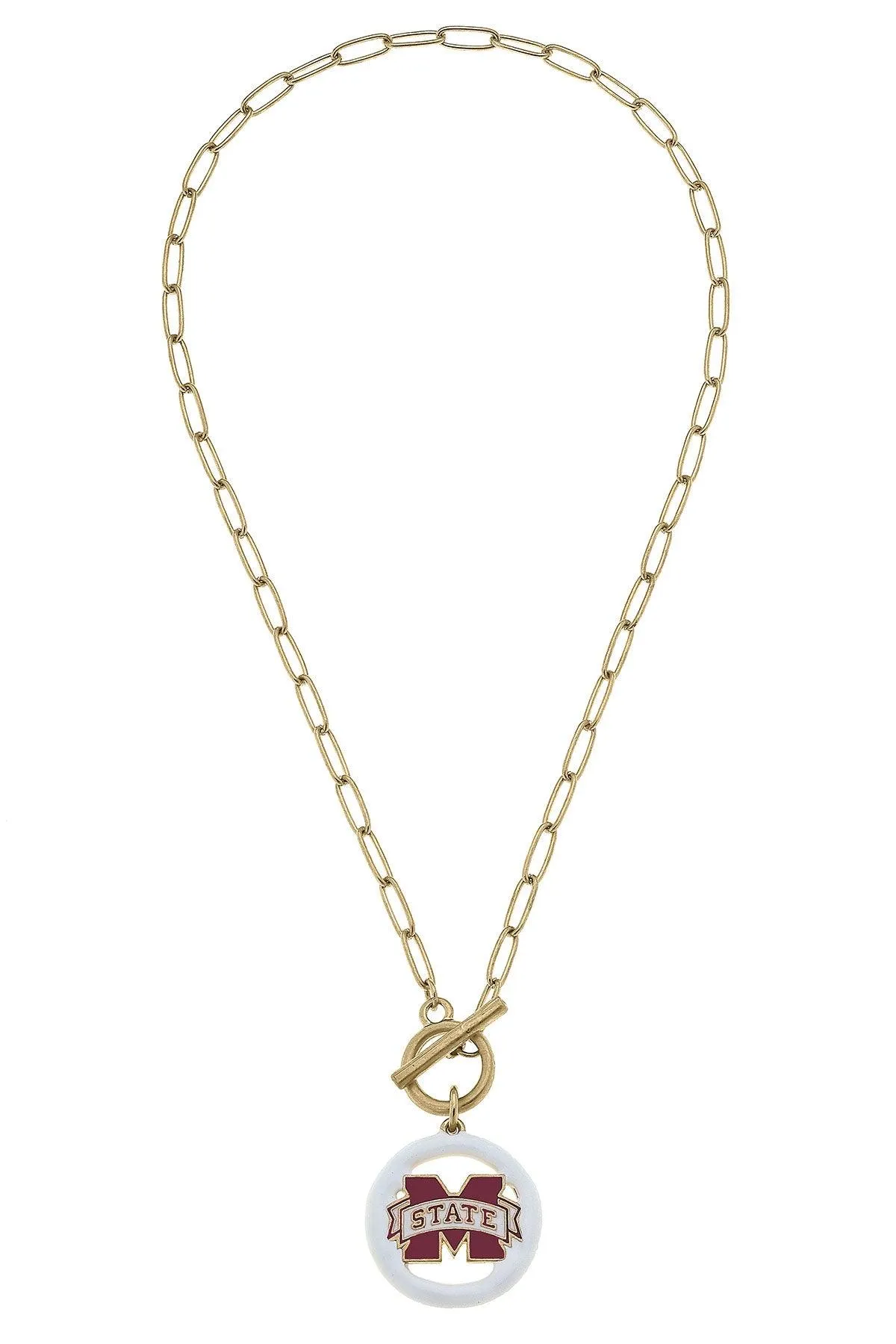 Mississippi State Bulldogs Logo Enamel T-Bar 16" Necklace sold by Canvas Style product image thumbnail 2