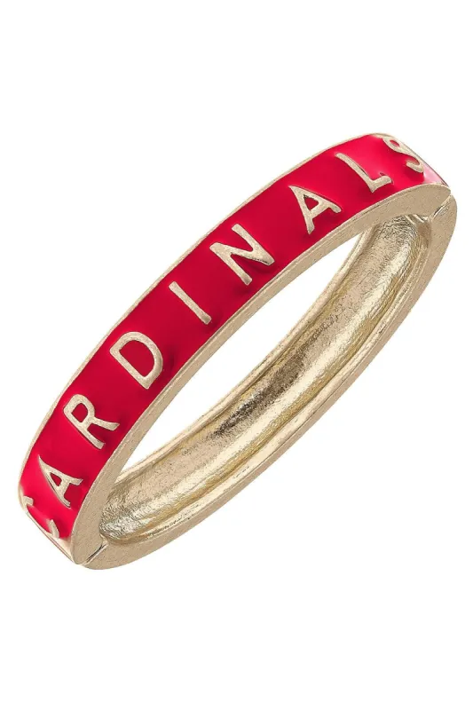 Louisville Cardinals Enamel Hinge Bangle in Red - FINAL SALE sold by Canvas Style