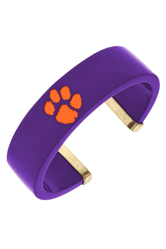 Clemson Tigers Resin Logo Cuff Bracelet sold by Canvas Style