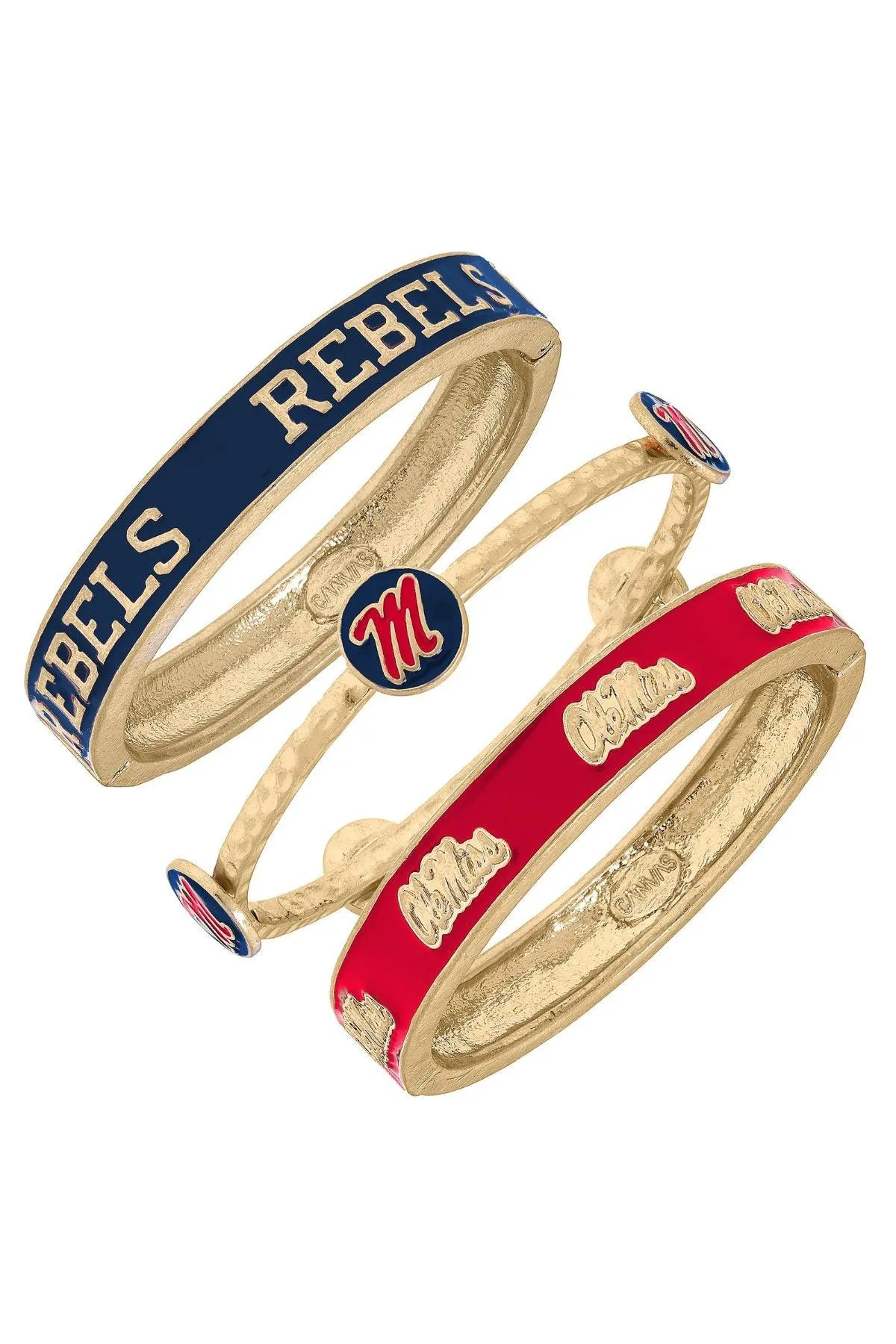 Ole Miss Rebels Enamel Bangle Stack (Set of 3) sold by Canvas Style