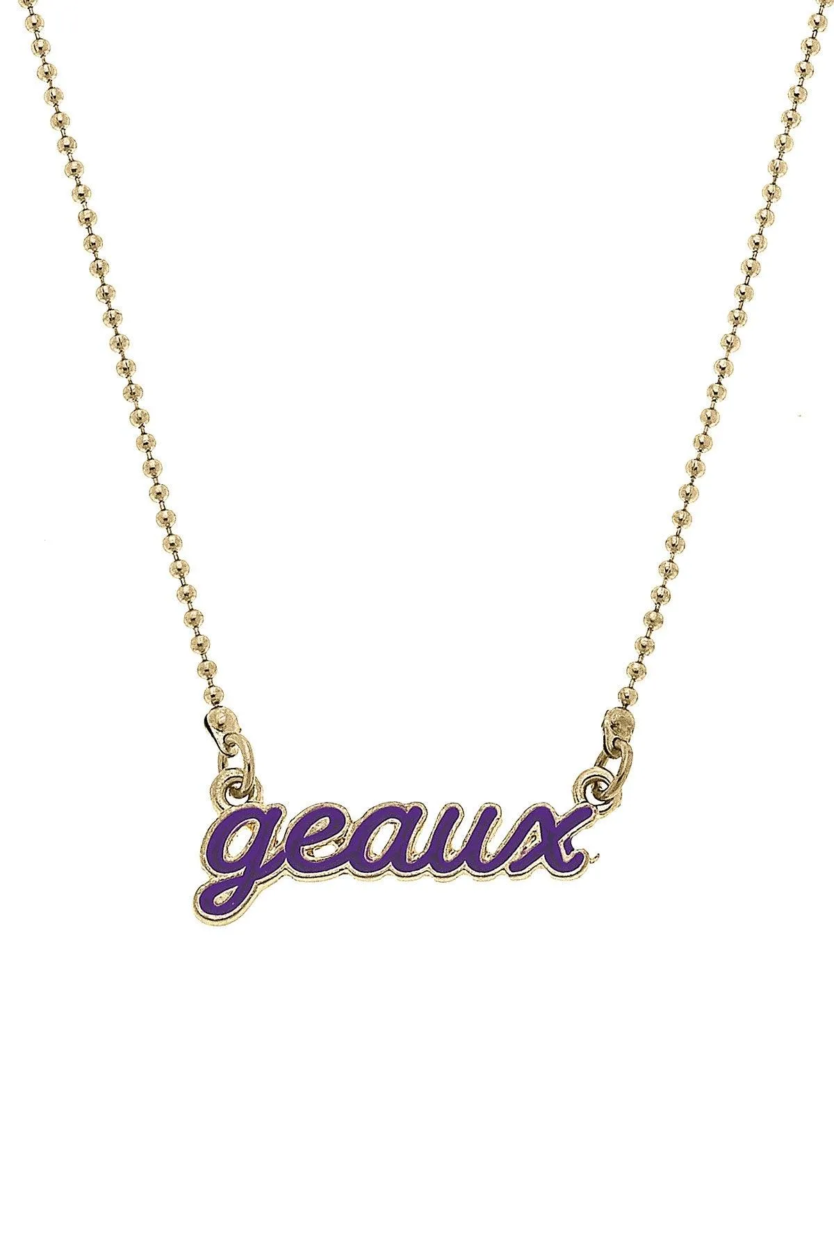 LSU Tigers Enamel Script Necklace sold by Canvas Style