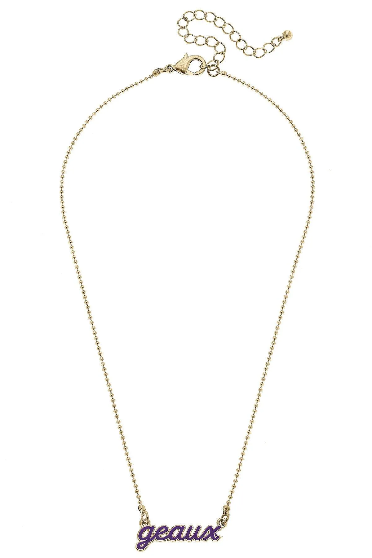 LSU Tigers Enamel Script Necklace sold by Canvas Style product image thumbnail 3